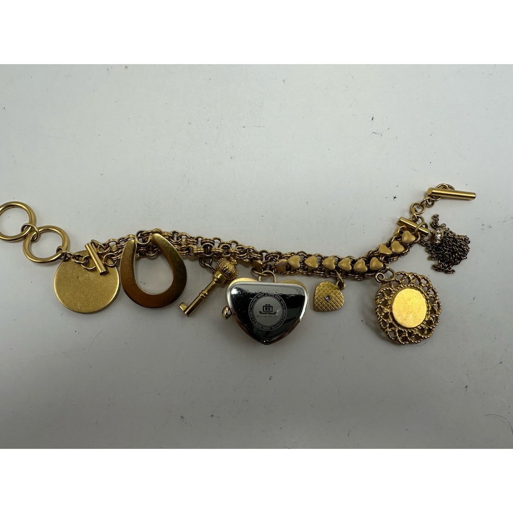 Jennifer Lopez JL/2288 New Battery Ladies Charm Watch 28MM 8" Heart Shaped J92 - Picture 2 of 6